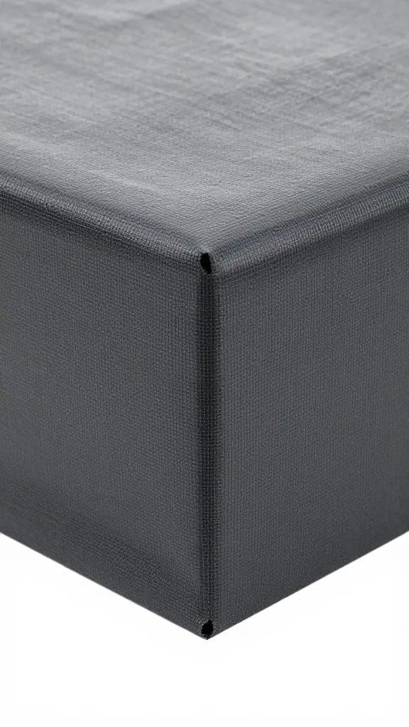 geotextile fabric layer under planter, corner lifted