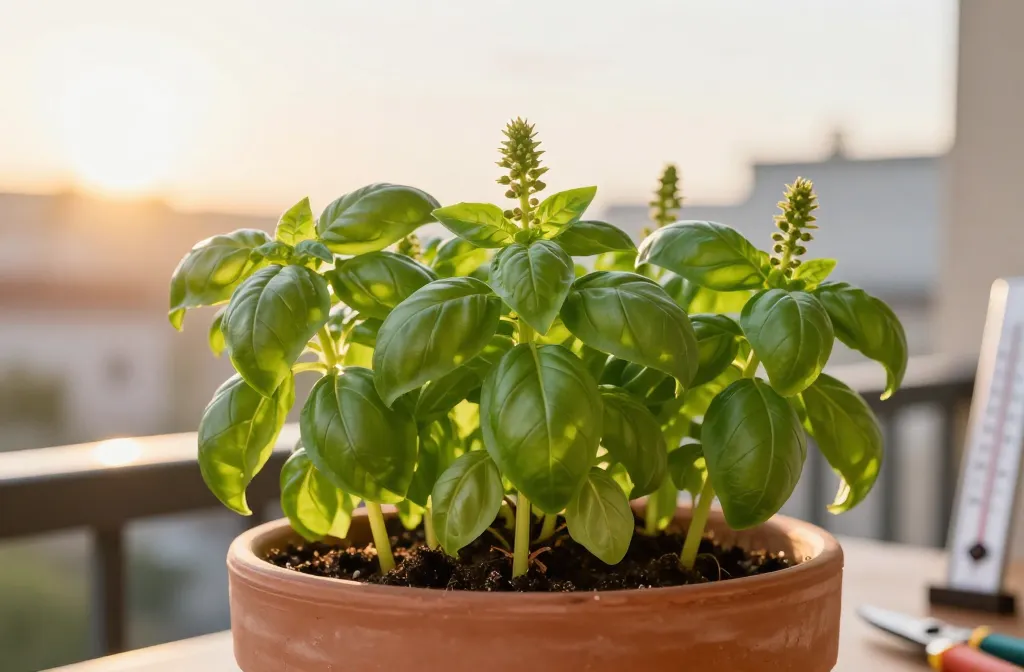 Why Your Basil Bolts Before You Can Use It — Day Length, Temperature and the Pinching Technique Secrets