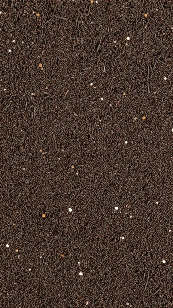 slow-release fertilizer prill on dark potting mix