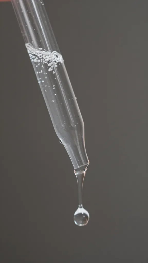 Fill tube spout with water droplets, product closeup
