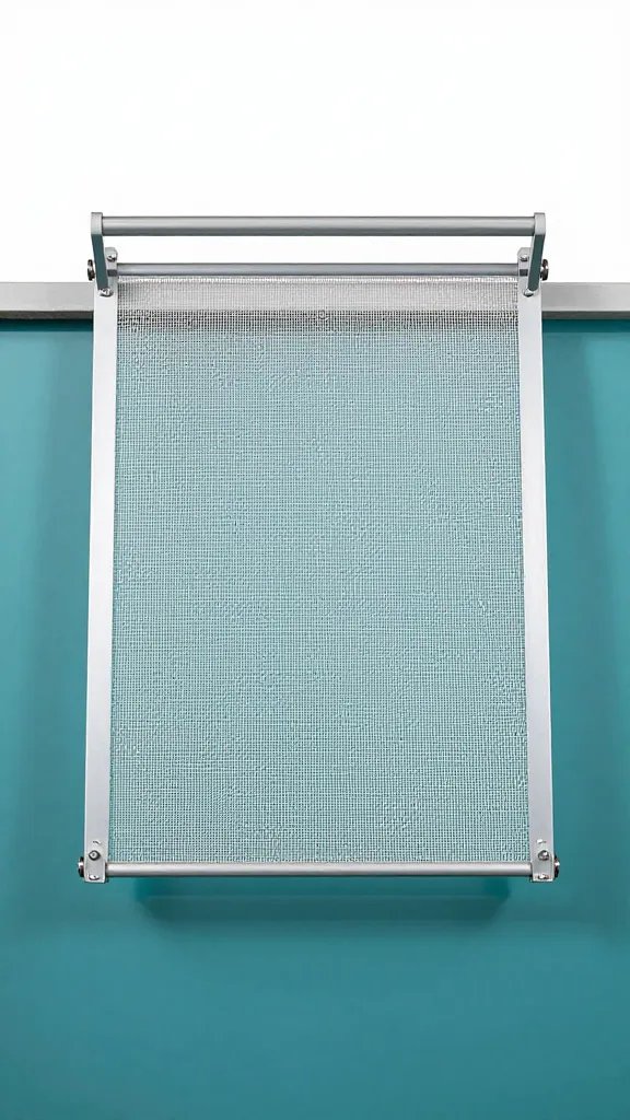 Aeration screen above reservoir, clean studio shot