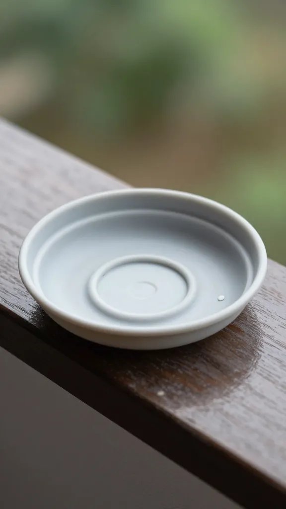 single rubber balcony saucer with raised lip