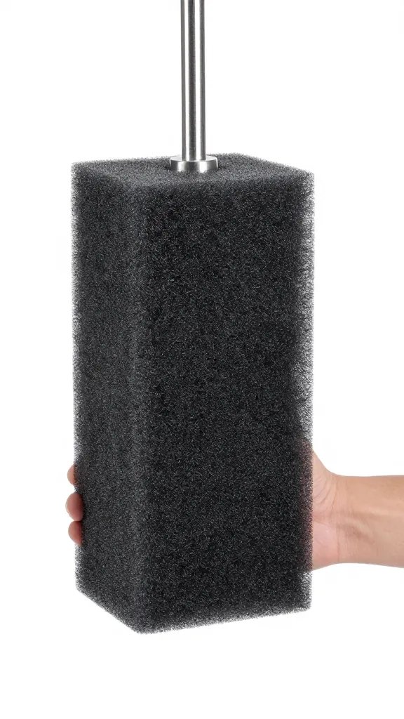 single foam pot filler block in gardener’s hand