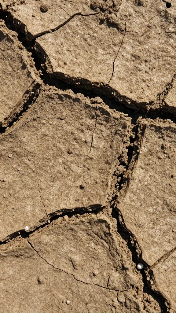 macro of soil surface showing hydrophobic dry crust