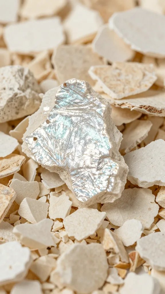 vermiculite flake macro with reflective mica sheen