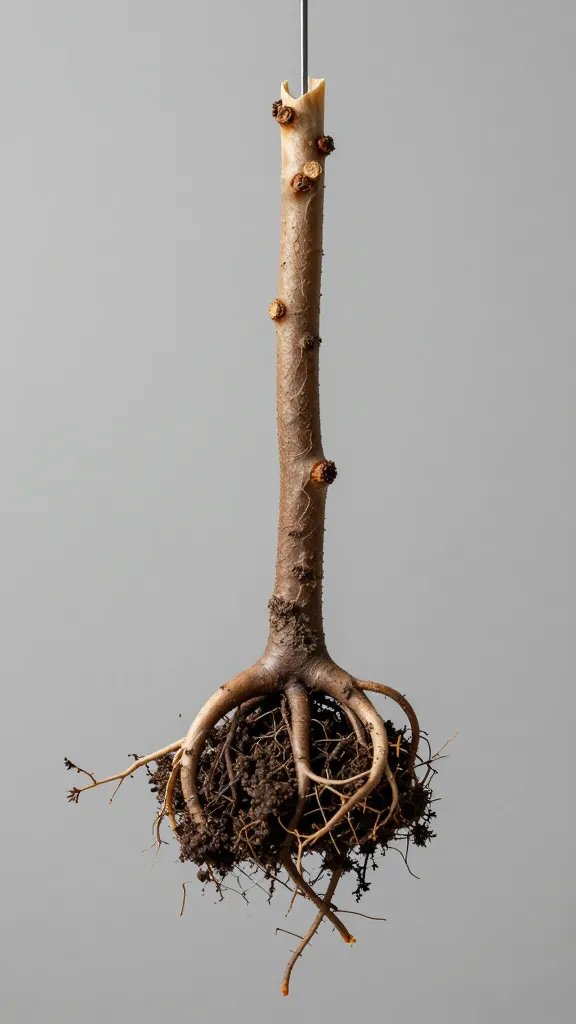 root rot on single terrarium cutting, brown mushy stem
