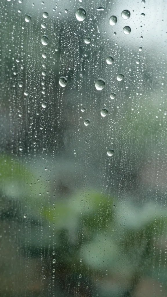 macro of water droplets beading on terrarium glass