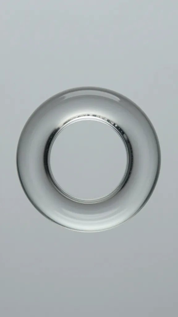 macro of stable condensation ring at mid-glass level