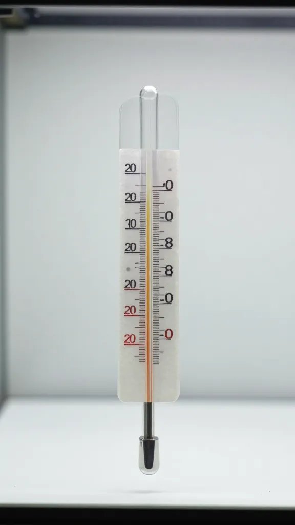 thermometer probe taped to terrarium glass, tight crop