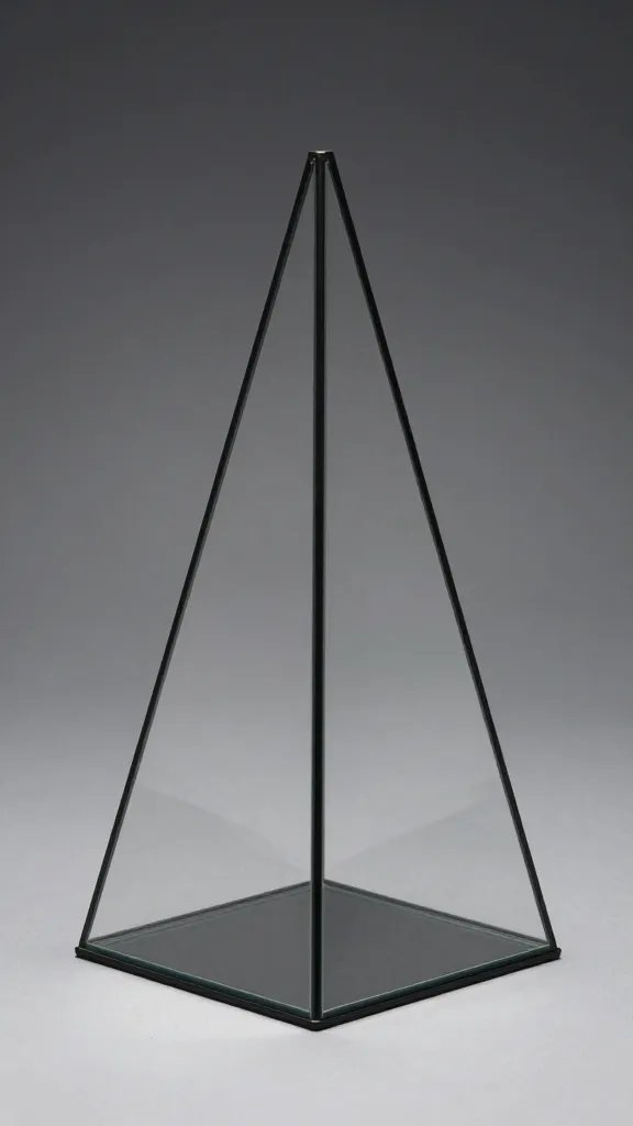 geometric prism terrarium leaving side negative space