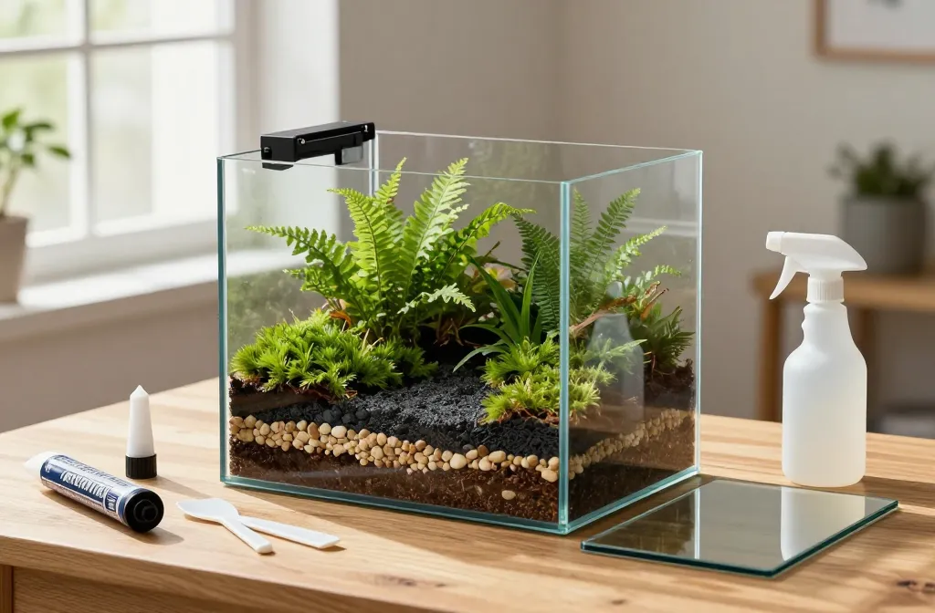The Secret to How to Build a Terrarium Using a Repurposed Fish Tank — Cleaning, Sealing and Substrate Setup