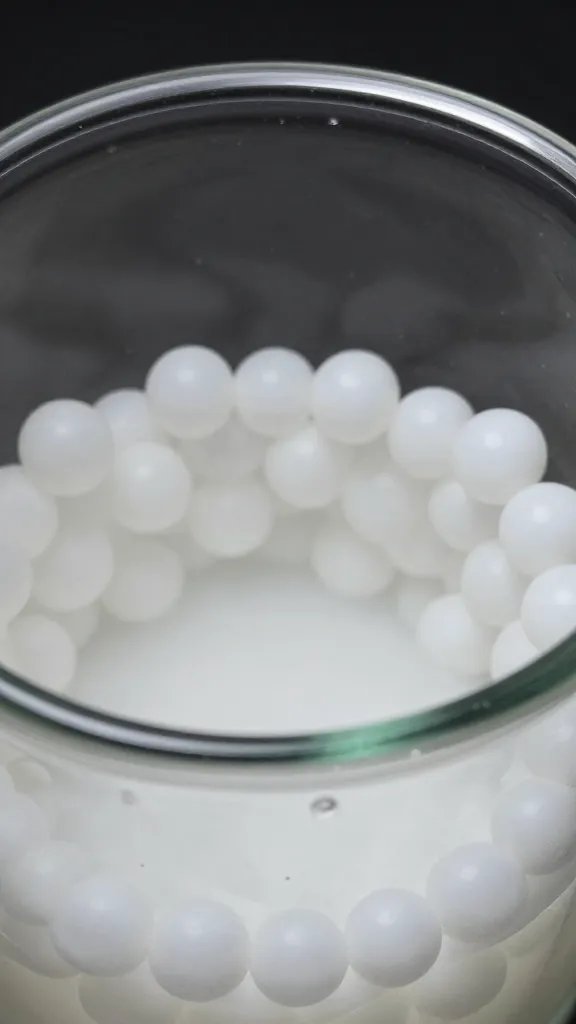 five-gallon glass tank rim, pristine silicone bead macro