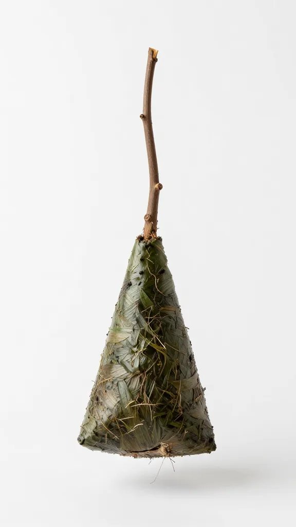 single root tip emerging from kokedama seam