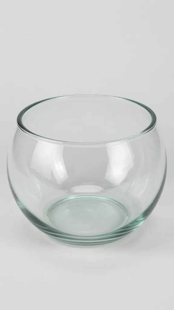 open terrarium rim on glass bowl, sharp edge detail