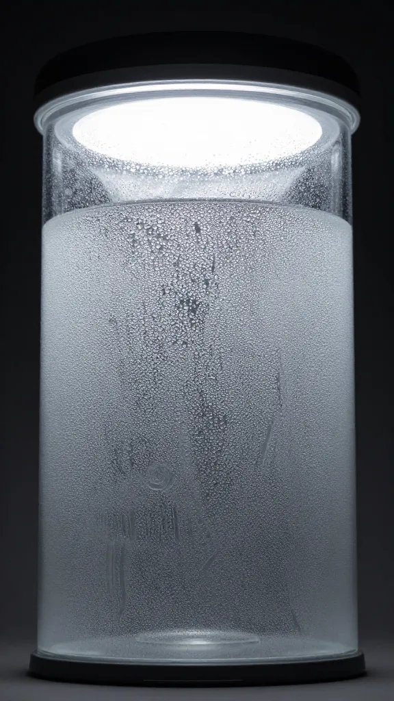 moisture beads on inner glass, controlled humidity lid