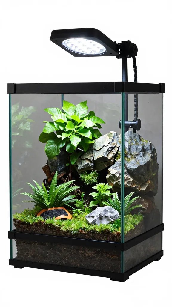 LED clamp lamp spotlighting paludarium land terrace