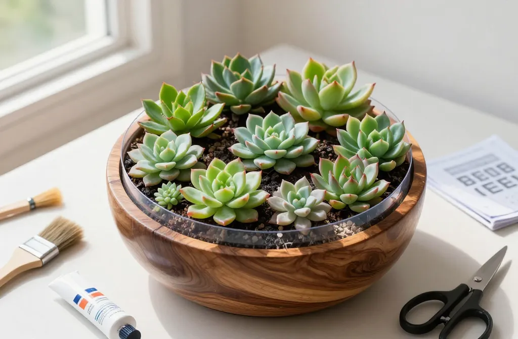 How to Build a Succulent Terrarium in a Wooden Bowl — Waterproofing, Layering and Drainage Without Holes That Lasts