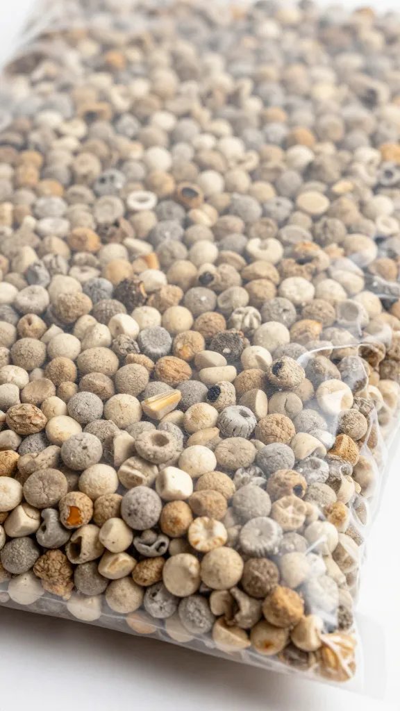 closeup of sealed drainage layer with LECA pellets