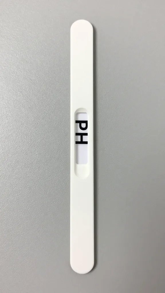 pH test strip showing