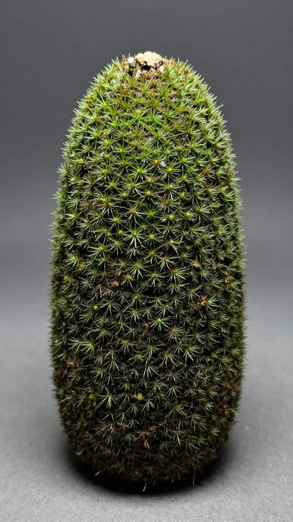 single sphagnum tuft on coco coir, glistening humidity