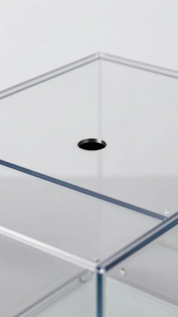 single ventilation hole on terrarium acrylic lid