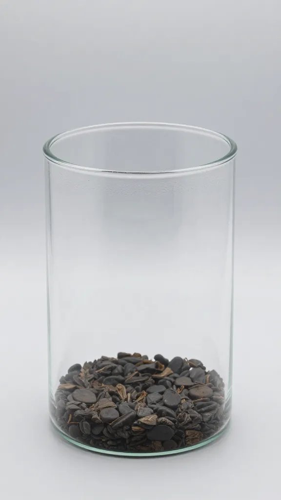 single closed-top terrarium with condensation ring