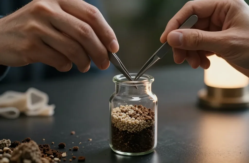 Master How to Layer a Terrarium in a Small-Necked Container — the Elongated Tool Method