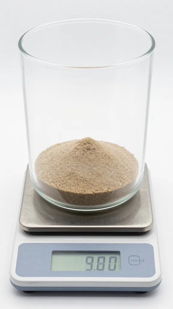 digital scale weighing equal-volume sand sample