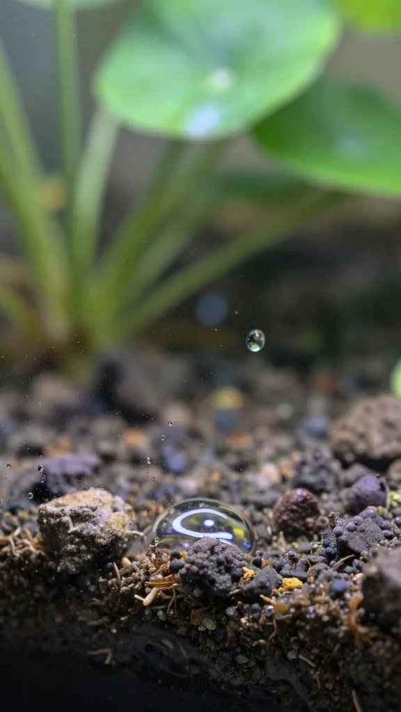 closeup of heavy condensation pooling at terrarium base