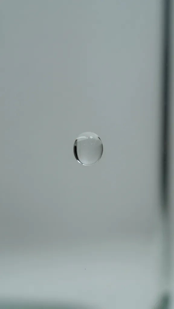 macro shot of single water droplet on terrarium glass