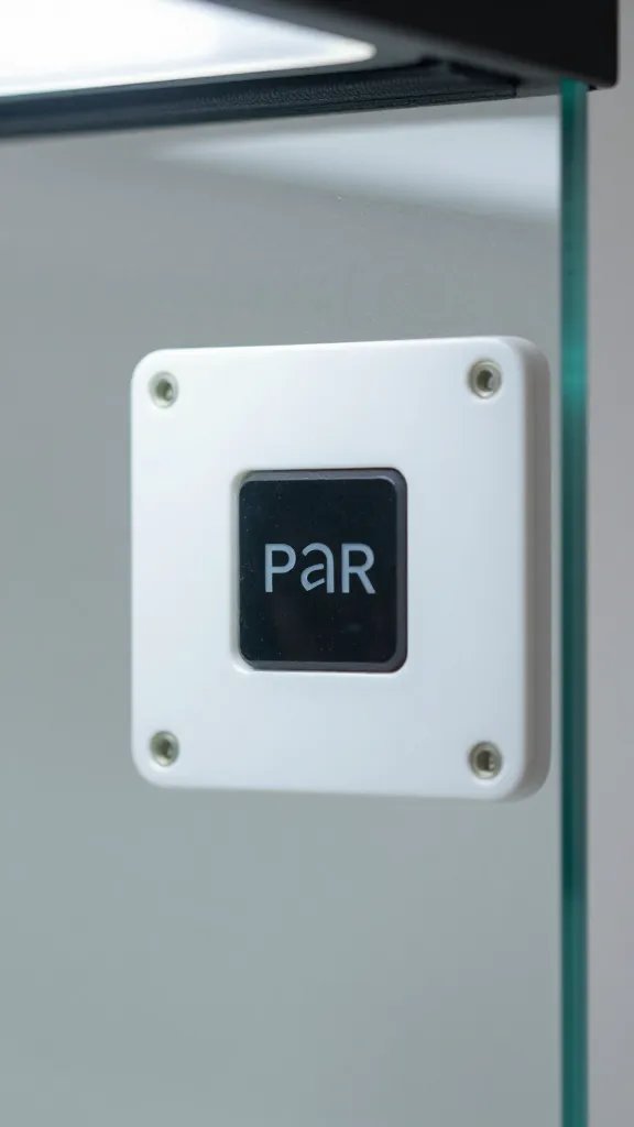 PAR meter sensor pressed to terrarium wall glass