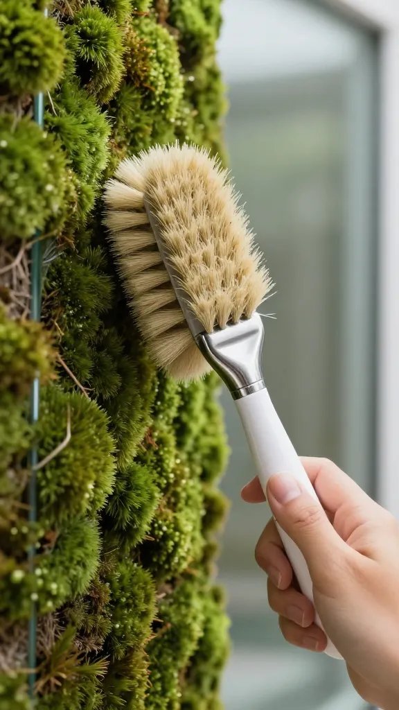 soft detailing brush cleaning moss-side glass