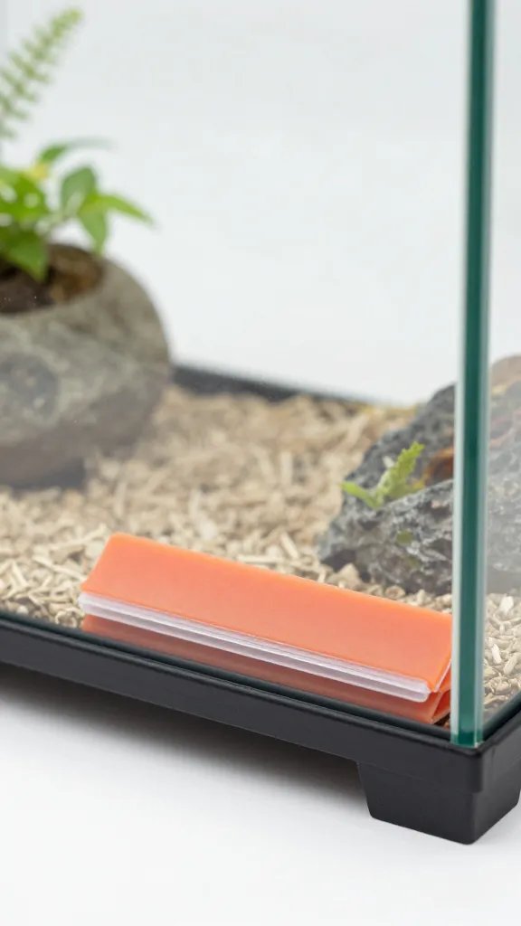 silicone squeegee edge clearing terrarium pane