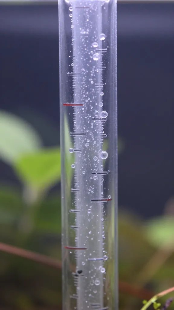 terrarium hygrometer condensation beads closeup