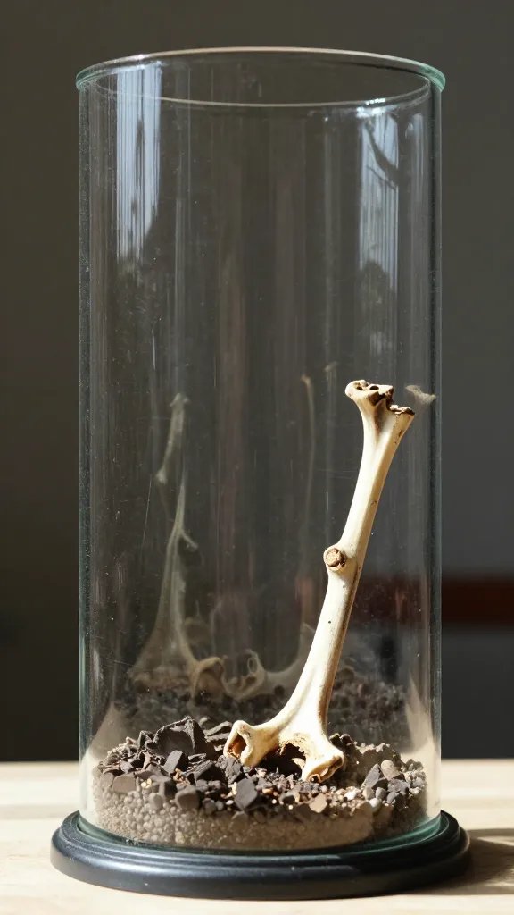 bone-dry terrarium glass at midday, sharp reflection