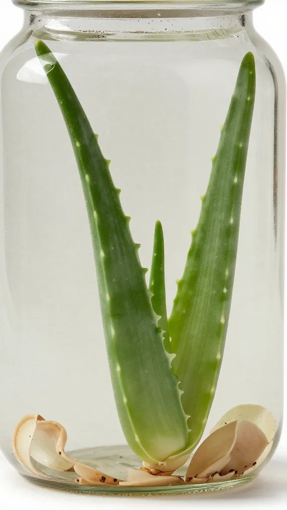 aloe offset rubbing against jar wall, leaf base stressed