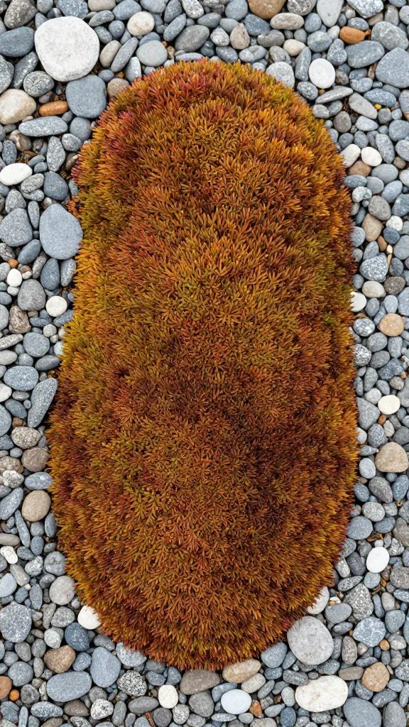 leucobryum cushion on pebble drainage bed