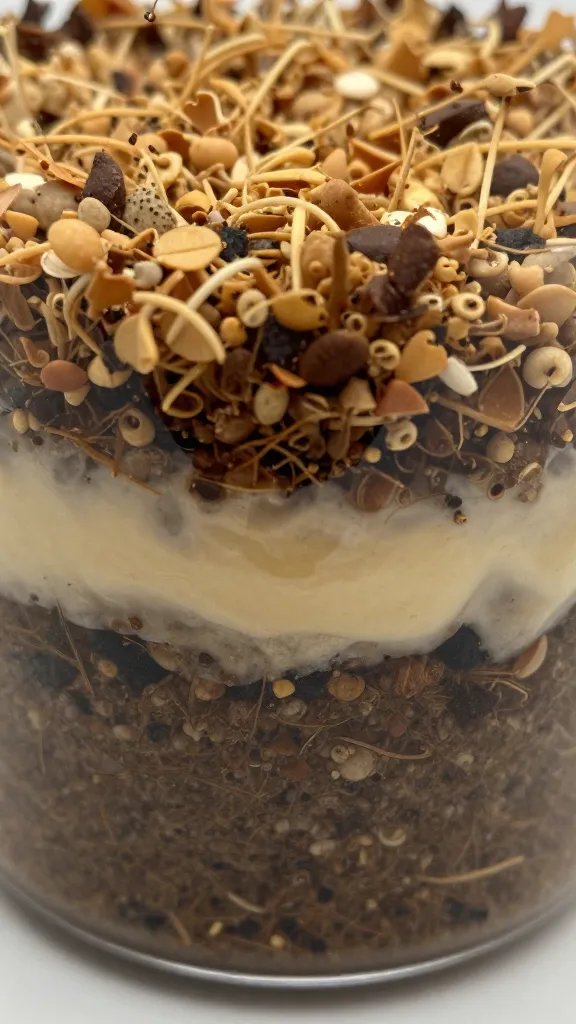 closeup of LECA layer at pot bottom for drainage