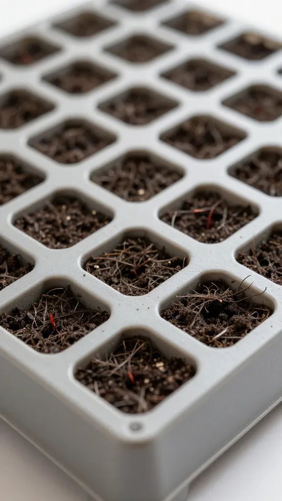 seedling heat mat under lidded tray, detail shot