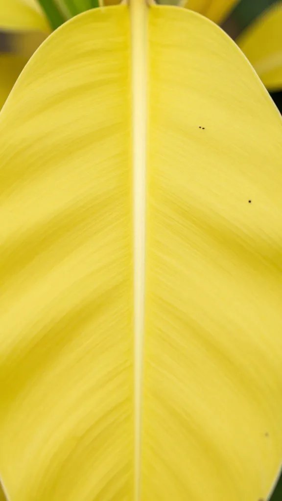 Tight shot of lemon-yellow citronella plant leaf