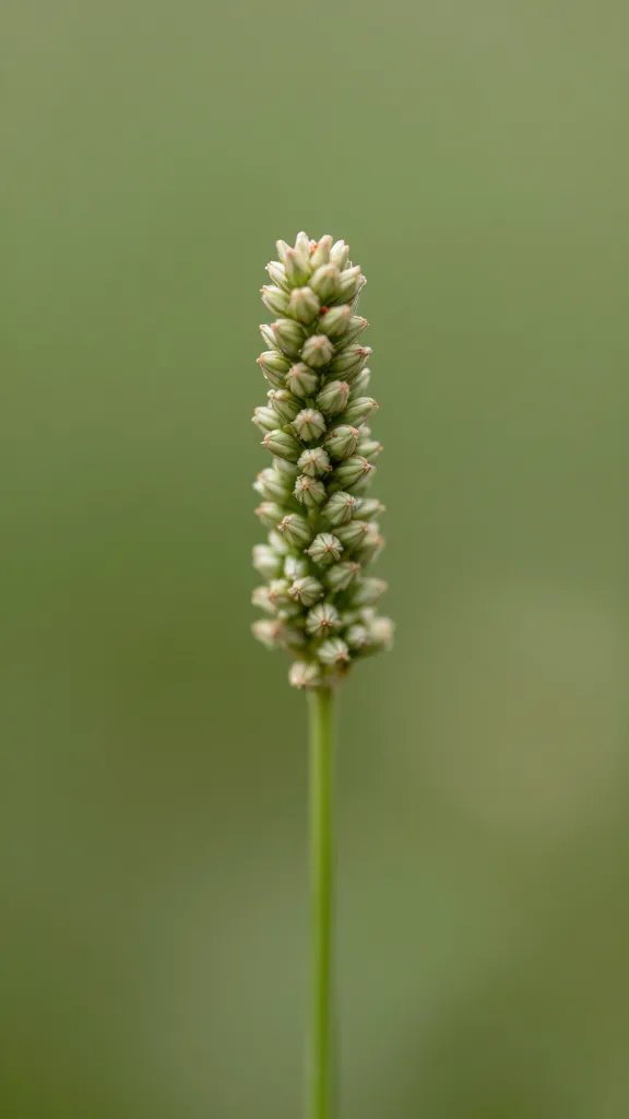 Macro shot of a single catnip plant stem