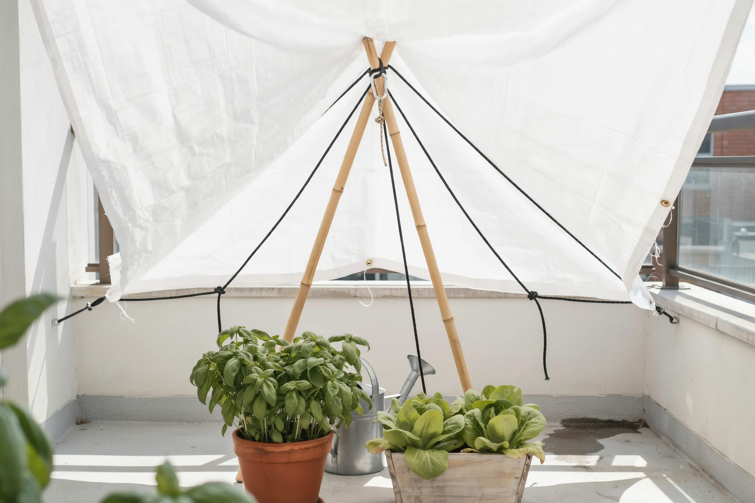 shade cloth setup