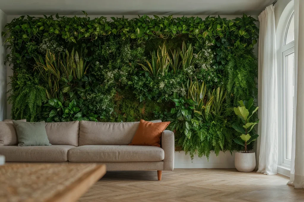 Commercial vertical garden implementation