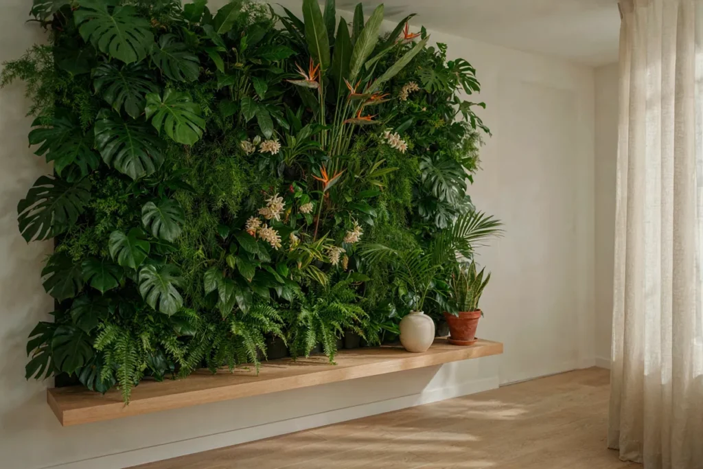 Singapore-style ornamental living wall