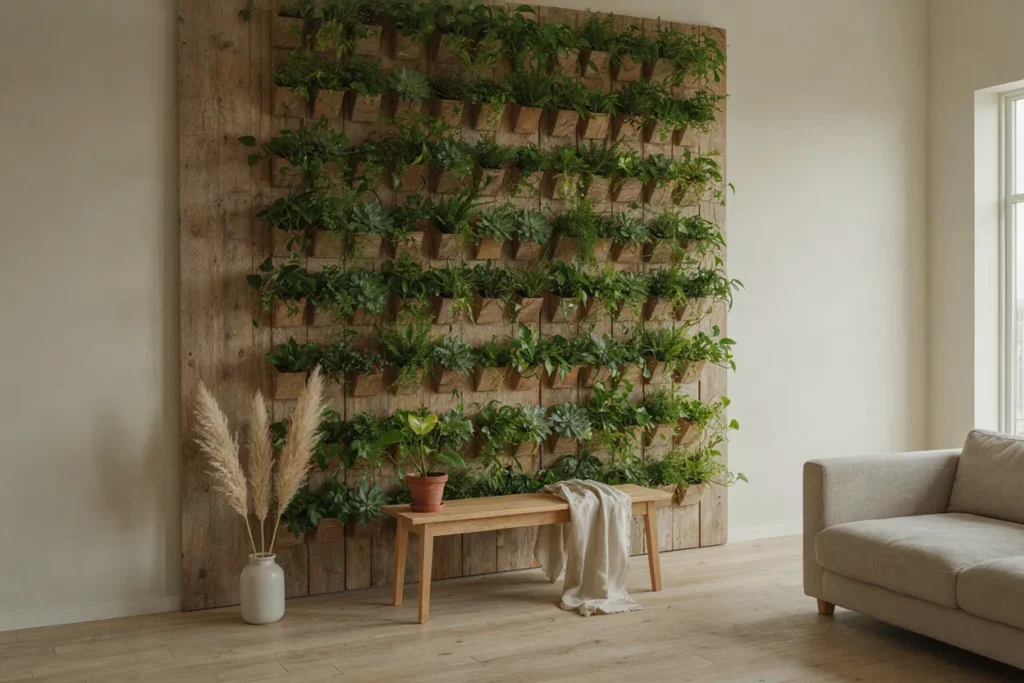 Cedar vertical garden