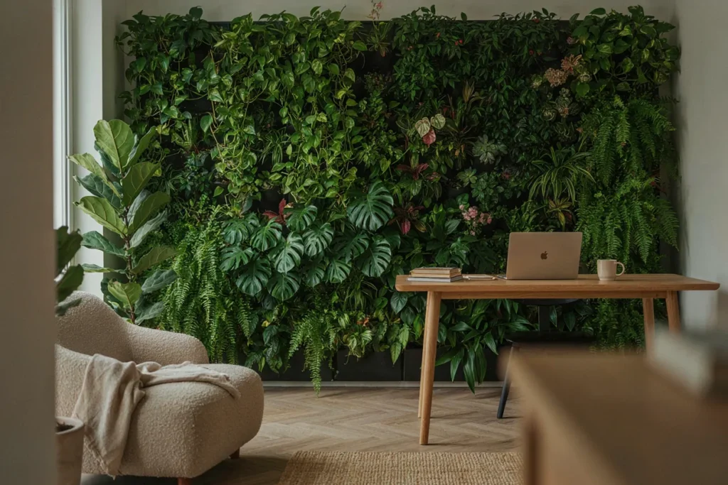 Home office vertical garden