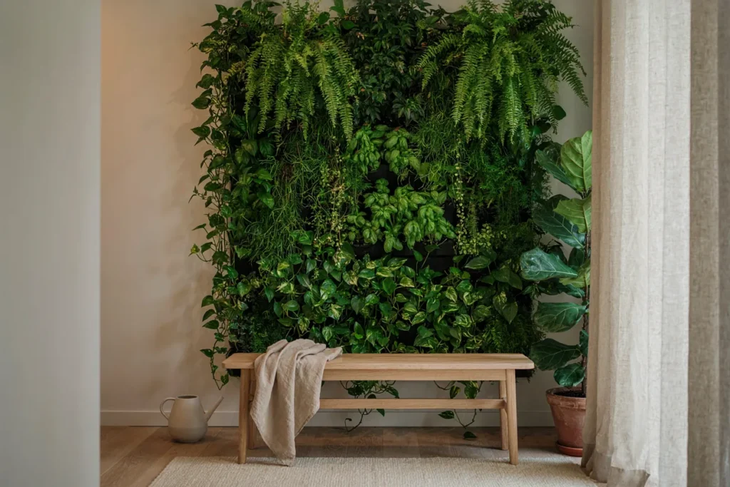 Outdoor vertical garden planning