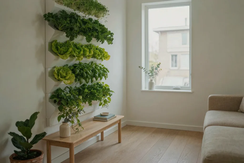 Office hydroponic garden setup