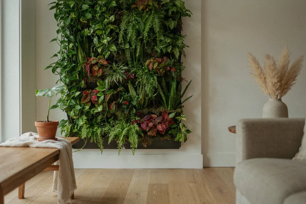 Wall-mounted vertical garden system