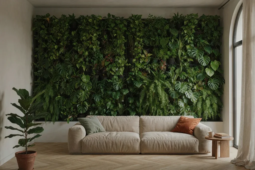 Urban vertical garden maximizing limited space